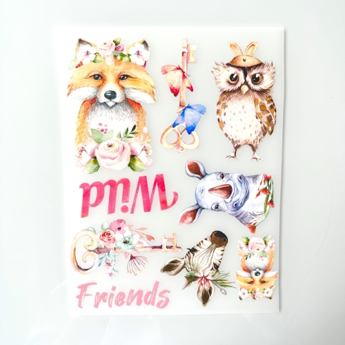 Naprasowanki wklejki zwierzątka leśne - lisek sowa