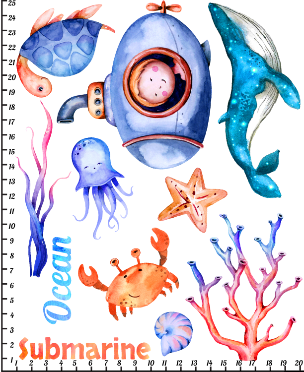 Naprasowanki wklejki dziecięce morskie