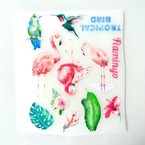 Naprasowanka flaming koliber liście