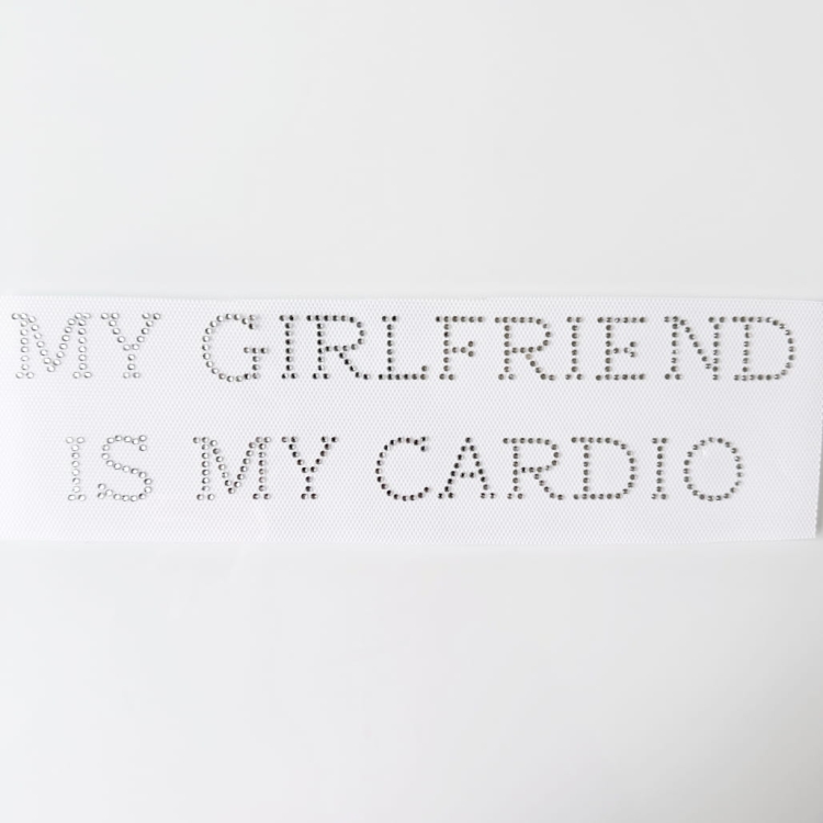 naprasowanka kryształki my girlfriend is my cardio.jpg
