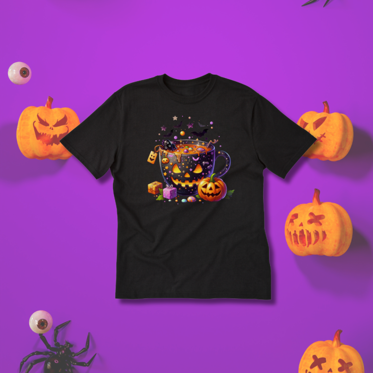 koszulka na halloween straszny kubek