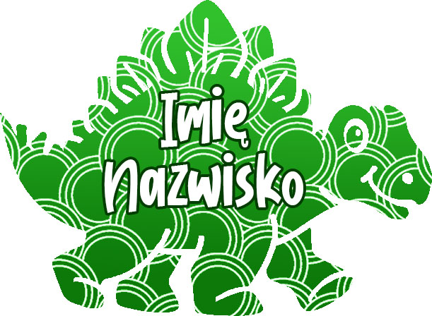 naprasowanka imienna dinozaur wklejka