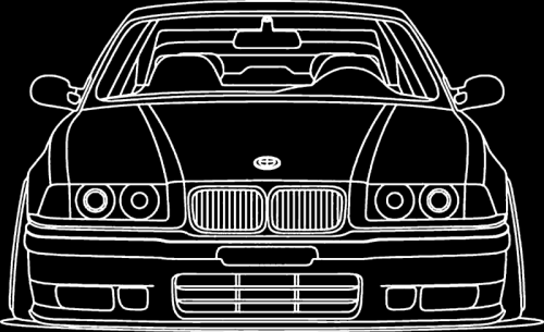 naprasowanka bmw e36 biała