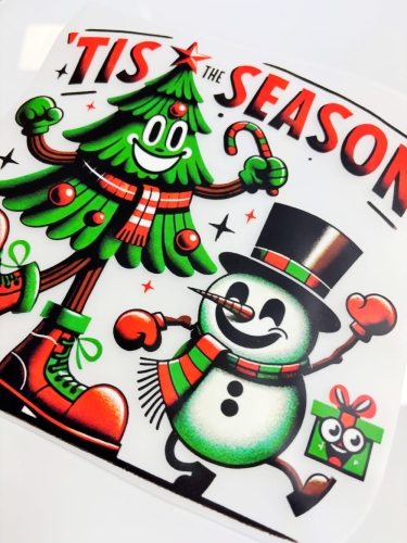 naprasowanka bałwan i choinka święta.JPG