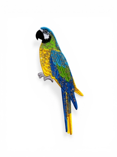 naszywka papuga cekiny