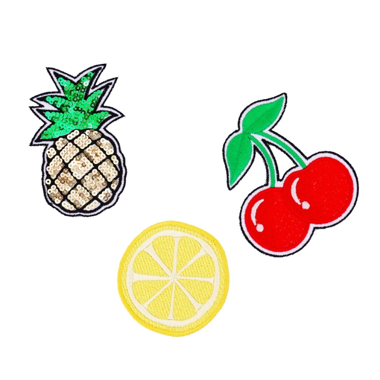 owoce naszywki haftowane termo
